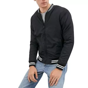 BRAVE SOUL Chaqueta Bombardero Deporte Béisbol Universidad Calce Regular Prenda para el torso Abrigo de Invierno - Imagen 1 de 12