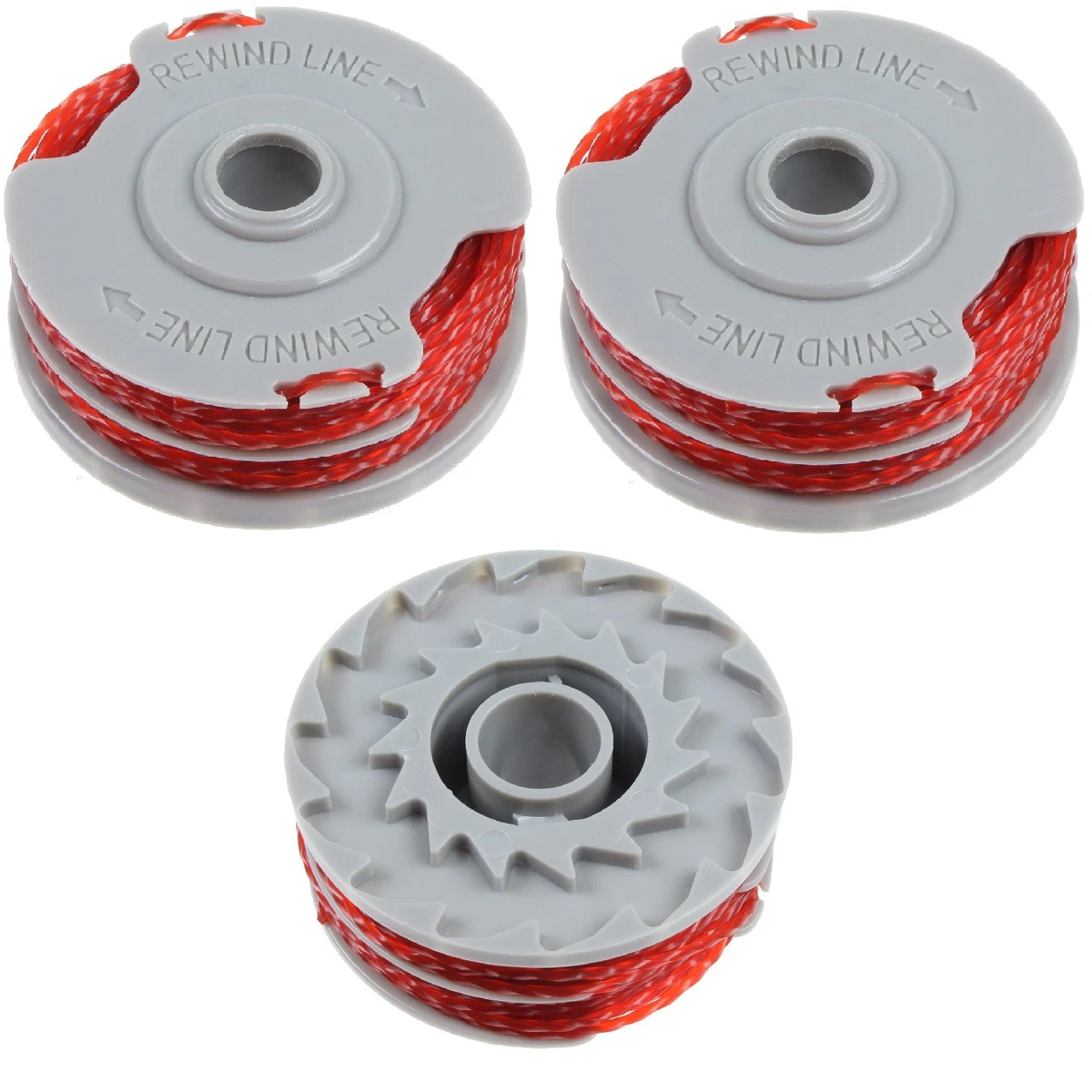 3x Rasentrimmer-Spulen Mit Abdeckungen – Für Flymo Contour, Power Trim, Multi Trim
