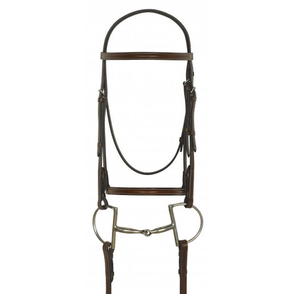 467263 Camelot Gold Plain Raised Bridle with Laced Reins NEW - Image 1 of 1