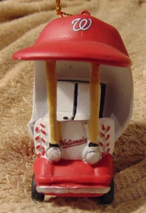 MLB EVERGREEN ORNAMENT WASHINGTON NATIONALS Curly W Field Bull Pen Golf Cart. - Picture 1 of 7