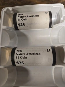 2011 P and D Native American U.S.Mint Dollar Rolls - Bild 1 von 1