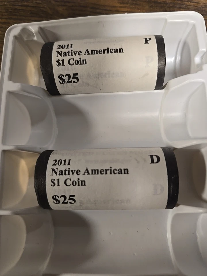 2011  P and D  Native American U.S.Mint Dollar Rolls - Image 1 of 1