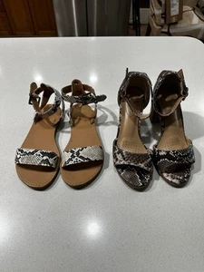 Shu Shop Snakeskin Heels And Flats Set Sz 5.5 - Picture 1 of 8