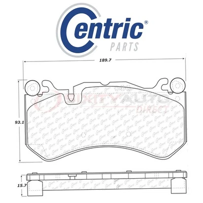 Centric C-TEK Metallic Disc Brake Pads for 2008 Mercedes-Benz CLK63 AMG 6.2L mq Foto 1 de 4