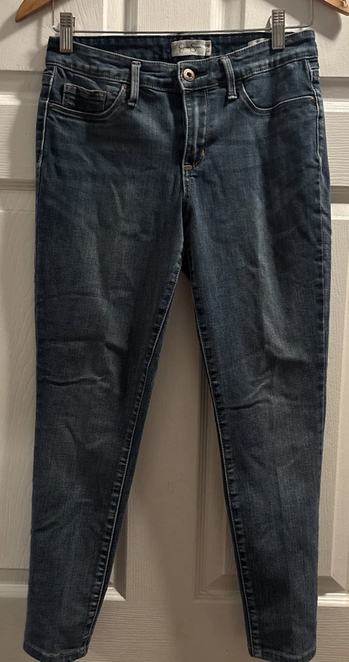 Pantalones de mezclilla Jessica Simpson Kiss Me súper ajustados para mujer talla 6/28 lavado oscuro elásticos Foto 1 de 4