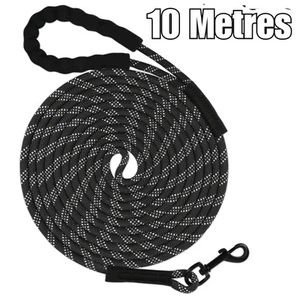 10m Long Dog Training Lead Long Lunge Line Tracking Leash Strong Nylon Rope - Imagen 1 de 4