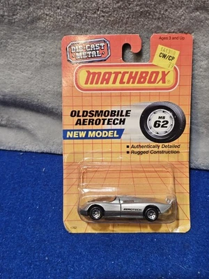 Matchbox Oldsmobile Aerotech MB62 Silver Diecast car 1987 - Image 1 of 4