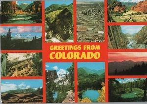 Greetings from Colorado Multiview Continental Chrome Postcard 1990s - Picture 1 of 2