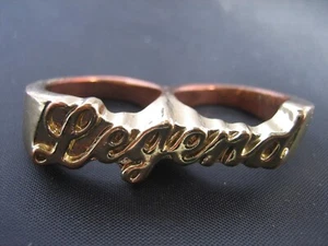 Legend vintage hand made metal double fingers ring (size 6 1/2) - Picture 1 of 4