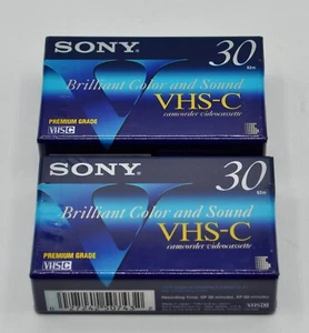 2 Nuevos Sony VHS-C TC-30VHG 30 min. Cintas de casete de video para videocámara selladas - Imagen 1 de 3