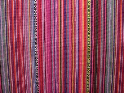 PANDORAS UPHOLSTERY Mexikanische Chili Rosa Streifen Gewebt Jacquard Vorhang Polster Kissen Stoff