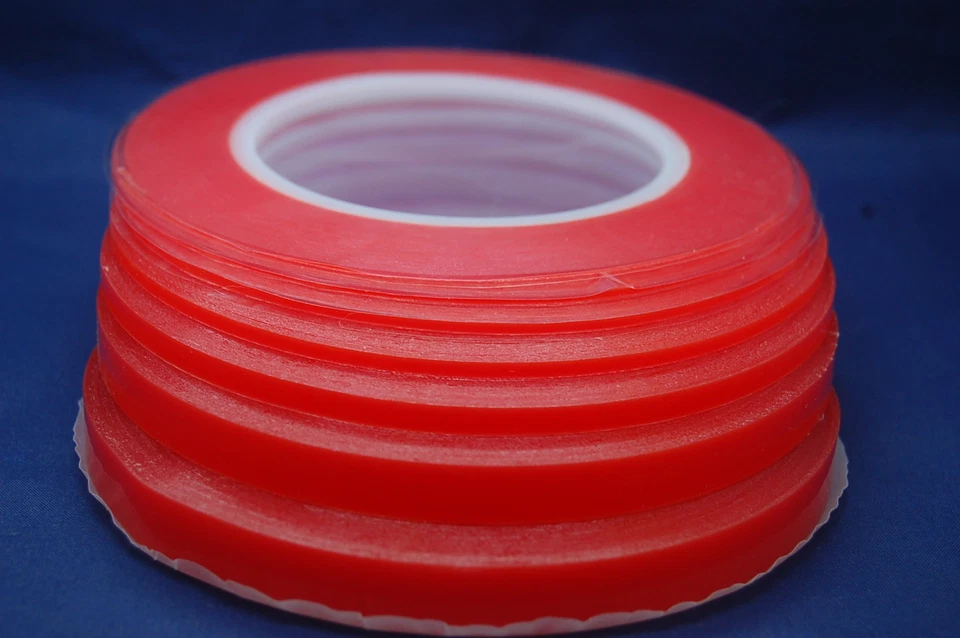 Red Highly Strong Double Sided Transparent Tape for Mobile Phones and Craft - Image 1 of 1