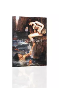 La Sirena - Waterhouse - ARTE DA PARETE SU TELA O STAMPA - Foto 1 di 2