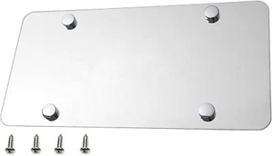 MULL  Plain Blank Stainless Steel License Plate Polished Mirror - Bild 1 von 3