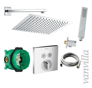 vanvilla Duschset Regendusche mit Duscharmatur Hansgrohe Unterputz HG14 poliert - Bild 1 von 5