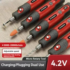 New 5-speed Regulation 5000-20000r Cordless Electric Drill Drilling Machine Tool - Picture 1 of 38