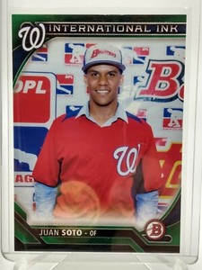 2016 Bowman International Ink Green Juan Soto #/99 Rookie RC Nationals SSP HOTT 