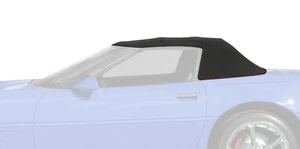 Fits: Chevy Corvette 1986-1993 Soft Top With Plastic Window Haartz Black Canvas - Picture 1 of 6