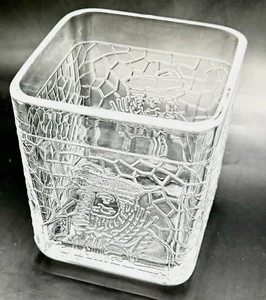 NIKKA whisky rock glass brandy logo cutting uneven novelty Limited 1980s vtg OPP - Picture 1 of 13
