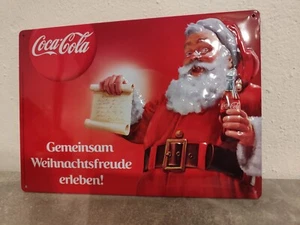 Coca Cola - Blechschild - Metallschild - Retro - Weihnachten - Neu - Bild 1 von 3