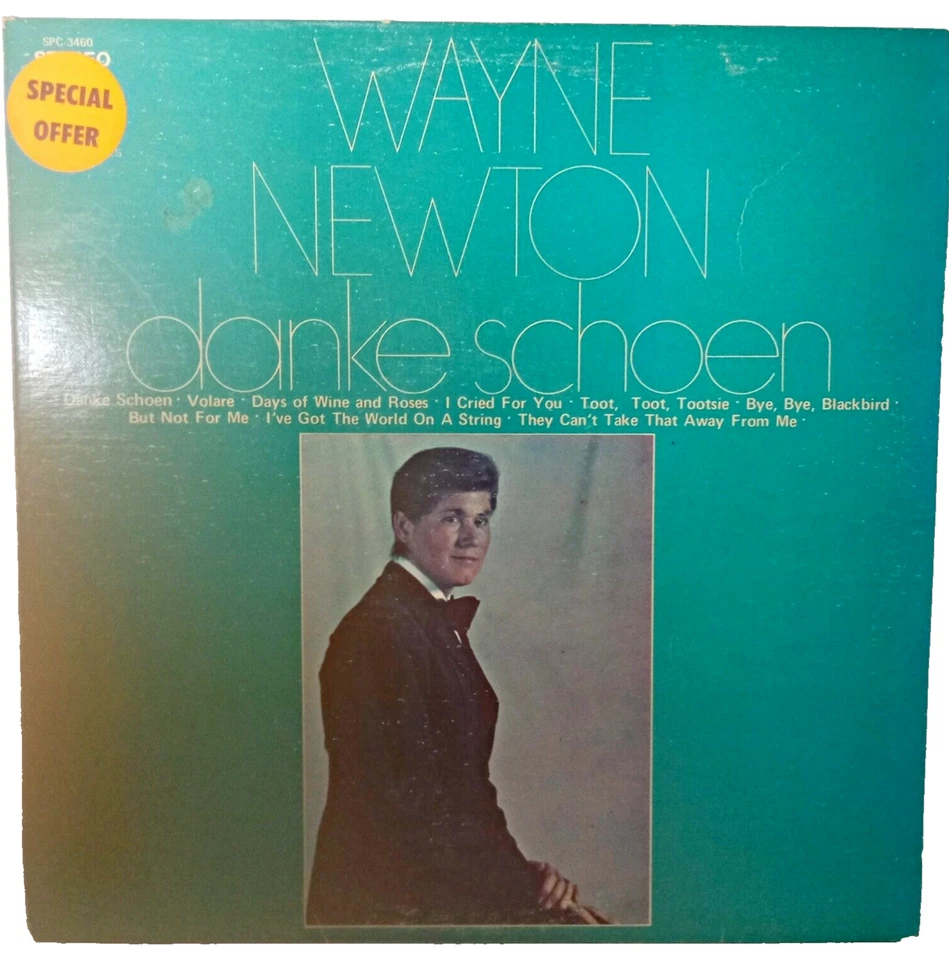 Wayne Newton Danke Schoen LP Vinyl Record 1967 Vintage Stereo SPC-3460 - Image 1 of 4