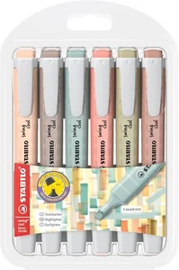 Rotuladores resaltadores Stabilo 275/6 Swing Cool - Colores naturales, billetera de 6 - Imagen 1 de 1