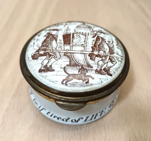 Staffordshire Enamels Lidded Pot When A Man Is Tired of London Sam Johnson - Foto 1 di 17