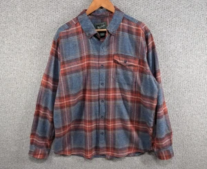 WOOLRICH Woolen Mills Men's Check Plaid Organic Flannel Button Down Shirt XL - Picture 1 of 13