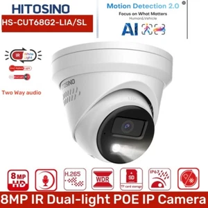 HITOSINO 4K 8MP Mic POE IR IP Camera Outdoor Hybird light 2 way audio CUT68G2 - Picture 1 of 24