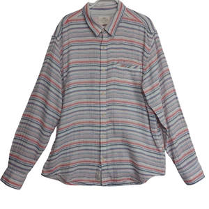 Lucky Brand Herren Hemd Größe Large Langarm Knopfleiste horizontale Streifen - Bild 1 von 7