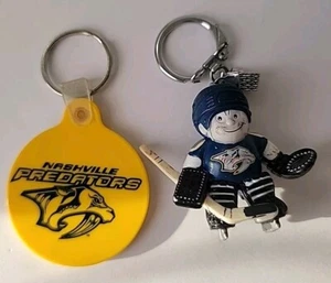 Vintage NHL Hockey Nashville Predators 1988 Key Chain Goalie, Yellow Key Fob - Picture 1 of 8