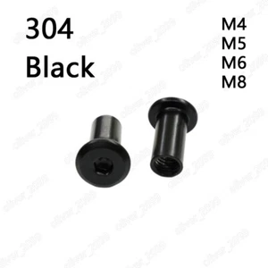 Black 304 Stainless Steel Rivet Nuts Hex Socket Furniture Connector Cap Nuts - Picture 1 of 6
