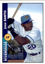 1996 Charleston Riverdogs Team Issue #9627 Jose Santo Dominican Republic DR Card