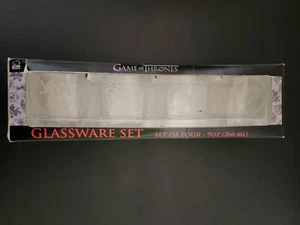 GoT Glassware Set of 4 - 9oz Houses Stark Lannister Targaryen Baratheon featured - Picture 1 of 7