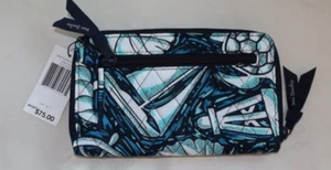 VERA BRADLEY RFID Turnlock Zip Wallet Sailboat Ships Wheel - Shore Enough NWT - Picture 1 of 5