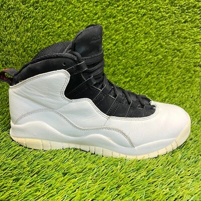 Tênis de basquete Nike Air Jordan 10 retrô I'm Back masculino tamanho 7Y branco - Imagem 1 de 4