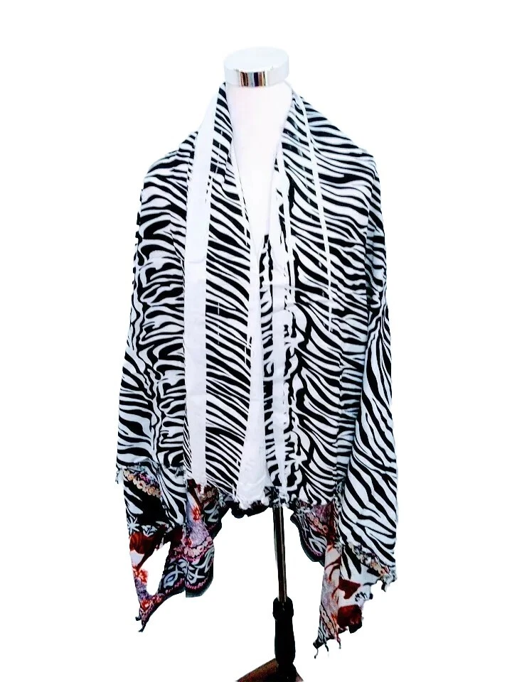 African Beach sarong Kanga Leso 围巾 棉材料 斑马 多款  — 第 1/4 张图片