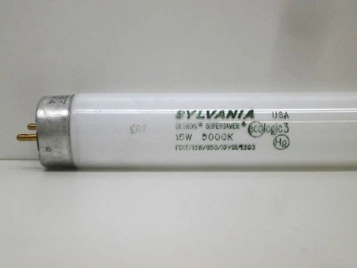 (Paquete de 3) Bombilla de lámpara fluorescente de luz diurna Sylvania FO17/15W/850 F17T8 5000K 15W Foto 1 de 2