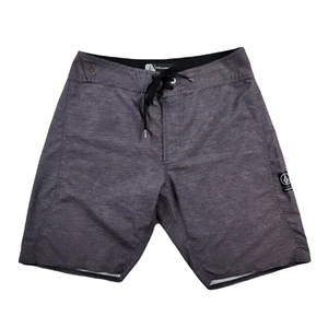 Volcom Board Shorts Mens 30 Gray Striped Pocket Drawstring Outdoor Summer - Picture 1 of 9