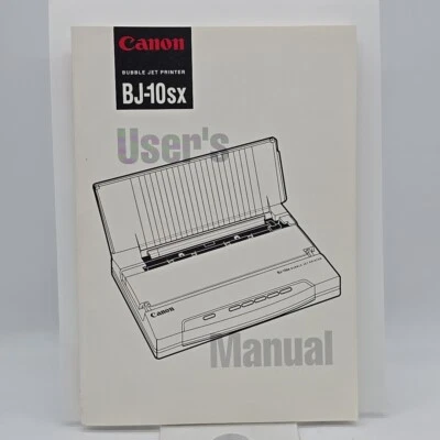 Canon Bubble Jet Printer BJ-10sx User's Manual  - Image 1 of 3