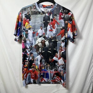 San Fermin Pamplona Iruna Herren L Eh! Toro All Over Print Running of the Bulls - Bild 1 von 8
