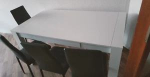 esszimmertisch mit stühlen weiß - Bild 1 von 4