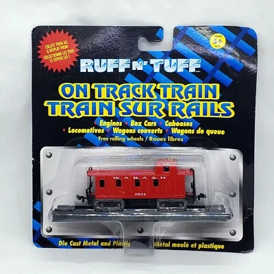 Tren de vía Ruff N' Tuff de colección #2834 Wabash rojo metal fundido a presión plástico nuevo en stock Foto 1 de 4