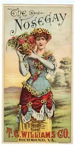 The NOSEGAY Caddy Crate Label || T.C. Williams Co., Richmond, Virginia, Antique - Picture 1 of 1