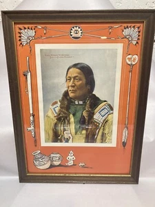 Litografía Rinehart Gobernador Indio Americano Diego Narango Santa Clara Pueblo - Imagen 1 de 7
