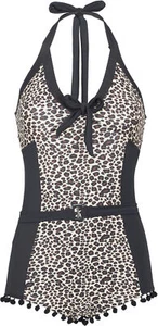 Küstenluder CHAYA Vintage LEOPARD Leo Pom Pom 50s BADEANZUG Swimsuit Rockabilly - Bild 1 von 2