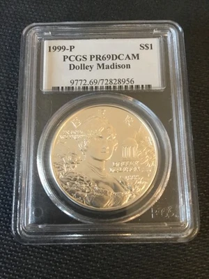 1999P dolly madison pcgs pr 69 deep cameo - Image 1 of 4