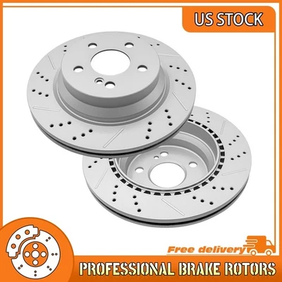 Rotores de freno traseros perforados para Mercedes-Benz E320 E350 E400 E500 E550 GLK350 Foto 1 de 4