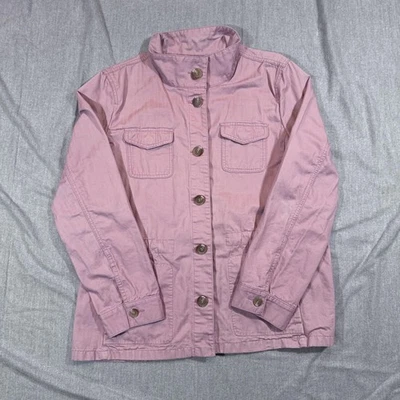 Chaqueta Talbots Mujer Grande Utilidad Botón Frontal Soporte Cuello Bolsillos Foto 1 de 4