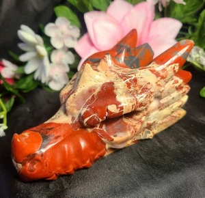 Seltener 5,3 Zoll 711 g natürlicher Kriegsstaaten roter Achat Drachenkopf Schädel Stein Kristall - Bild 1 von 19